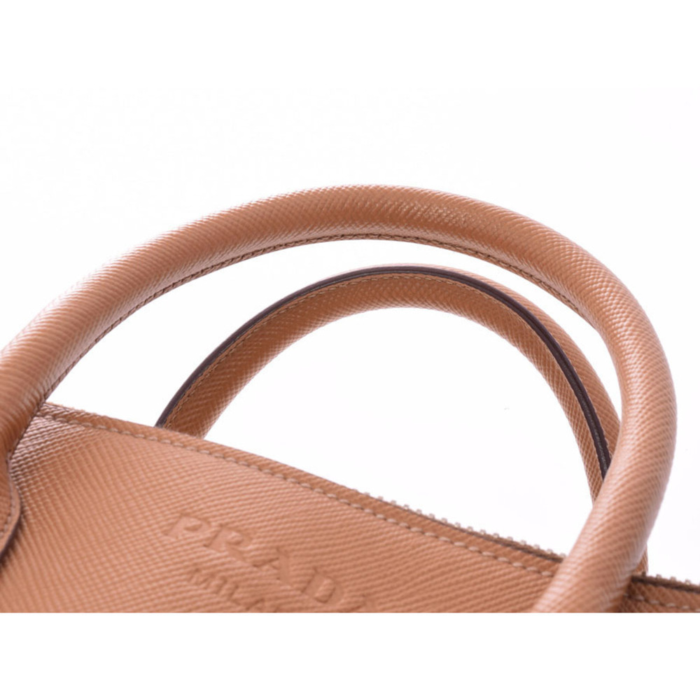 Prada Saffiano Tan Brown card Camel Tan tote bag - Picture 4 of 11